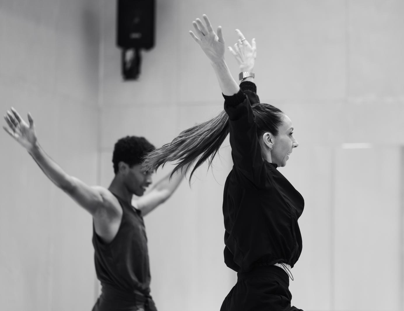 Kate Lyons and Arthur Wille rehearse at London City Ballet